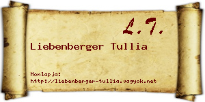 Liebenberger Tullia névjegykártya